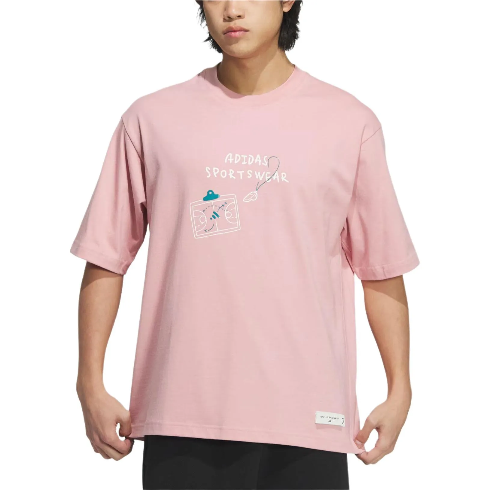 adidas Graphic T-shirt Asia Sizing 'Pink' JP4580 sold by KicksCrew product image thumbnail 2