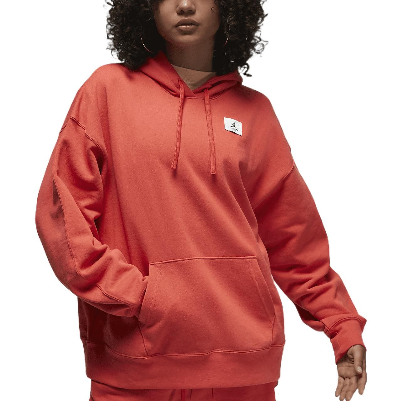 (WMNS) Air Jordan Flight Fleece Pullover Hoodie 'Red' DQ4603-605 sold by KicksCrew product image thumbnail 2