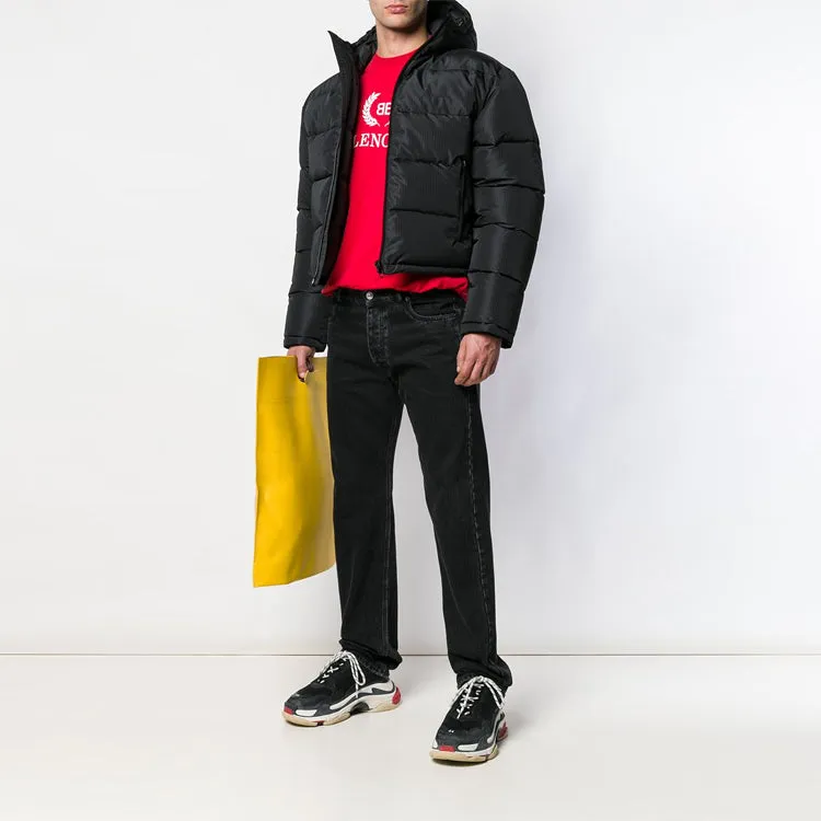 Balenciaga Small Logo Print Down Jacket 'Black' 556231TYD331000 sold by KicksCrew product image thumbnail 2