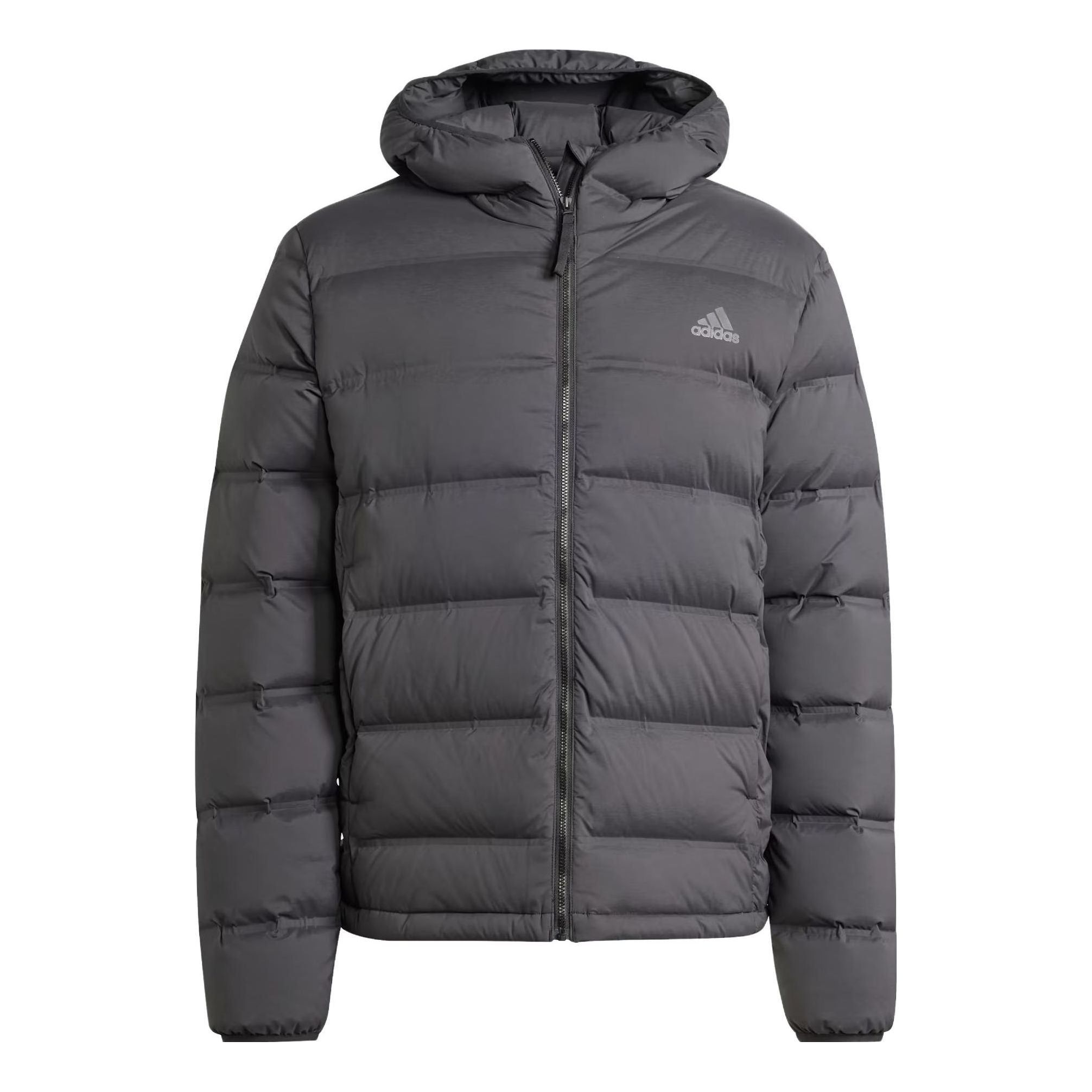 Adidas Helionic Stretch Hooded Down Jacket 'Black' IK3174 sold by KicksCrew