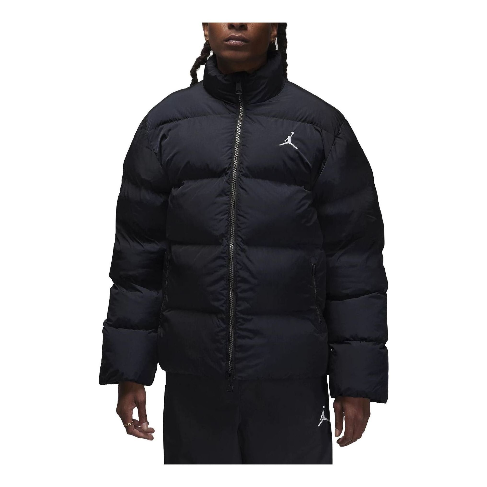 ダウンジャケット Jordan Essentials Puffer Jacket Black Sail - Asia Jordan Essential Puffer Jacket - Black/Fire Red/Fire Red