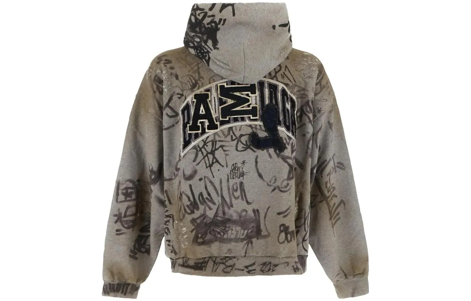 Balenciaga Scribbled Medium Fit Hoodie 'Grey' 744457TOVA81300 sold by KicksCrew product image thumbnail 2