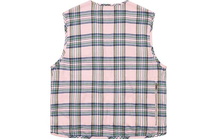 Supreme Tartan Flannel Cargo Vest 'Pink Blue Green' SUP-FW20-307 sold by KicksCrew product image thumbnail 2