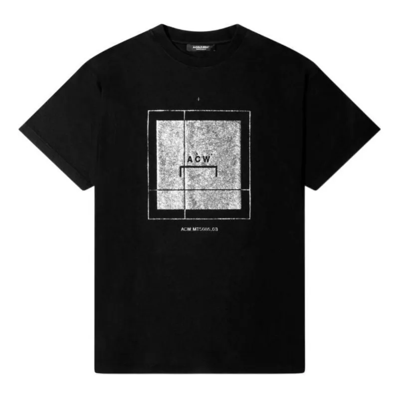 A-COLD-WALL* Foil Grid T-shirt 'Black' ACWMTS085-BLACK sold by KicksCrew