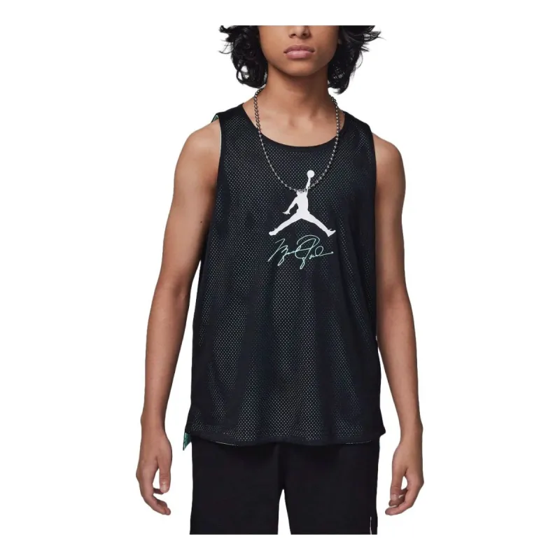 (GS) Air Jordan MJ Flight MVP Reversible Basketball Tank 'Black' HM4739-010 sold by KicksCrew