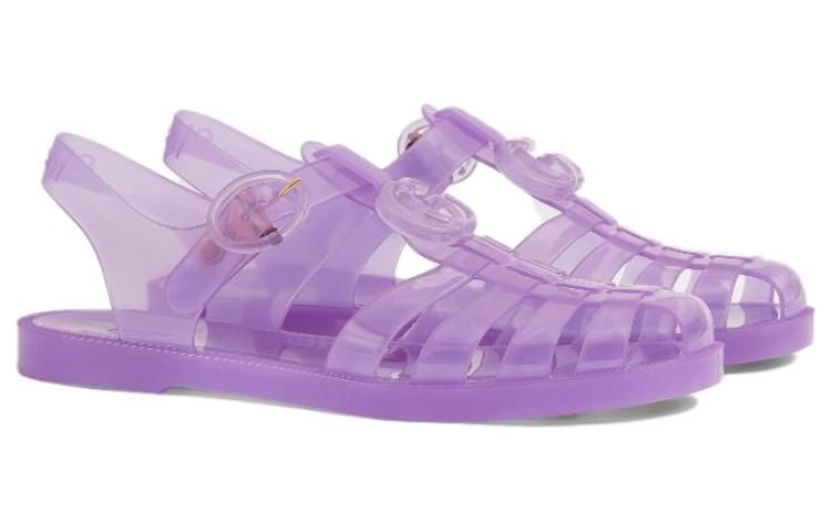 (WMNS) GUCCI Embossed Flat Sandals 'Purple' 676970-JFM00-5305 sold by KicksCrew product image thumbnail 3