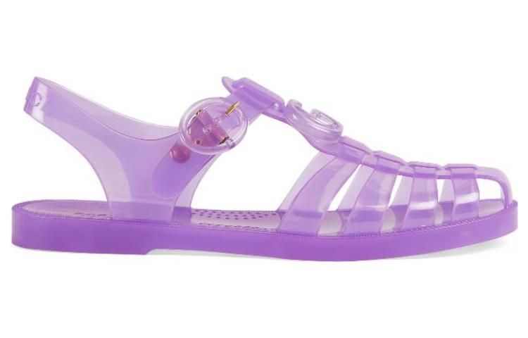 (WMNS) GUCCI Embossed Flat Sandals 'Purple' 676970-JFM00-5305 sold by KicksCrew product image thumbnail 2