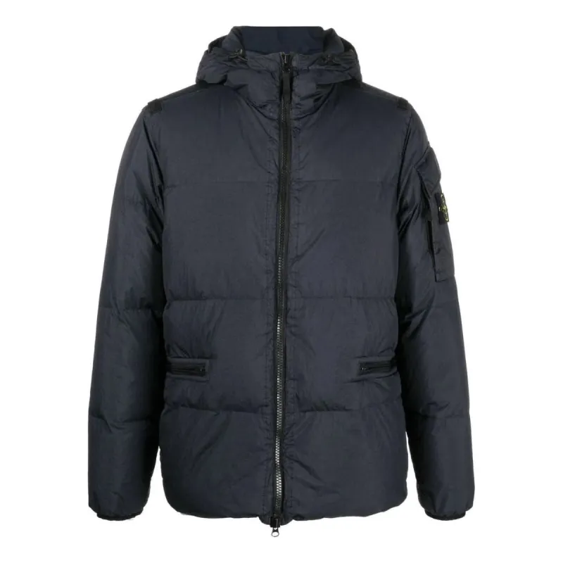 STONE ISLAND Crinkle Reps Down Jacket 'Navy' 771540223-V0020 sold by KicksCrew