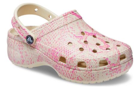 (WMNS) Crocs Classic Platform Snake Print Clogs 'Pink' 207328-2Y3 sold by KicksCrew