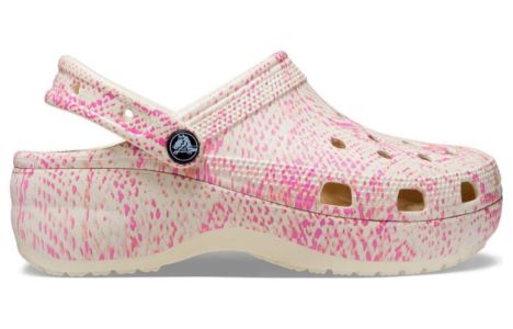 (WMNS) Crocs Classic Platform Snake Print Clogs 'Pink' 207328-2Y3 sold by KicksCrew