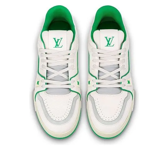 LOUIS VUITTON LV Trainer Sneakers 'White Green' 1ABFAU sold by KicksCrew product image thumbnail 2