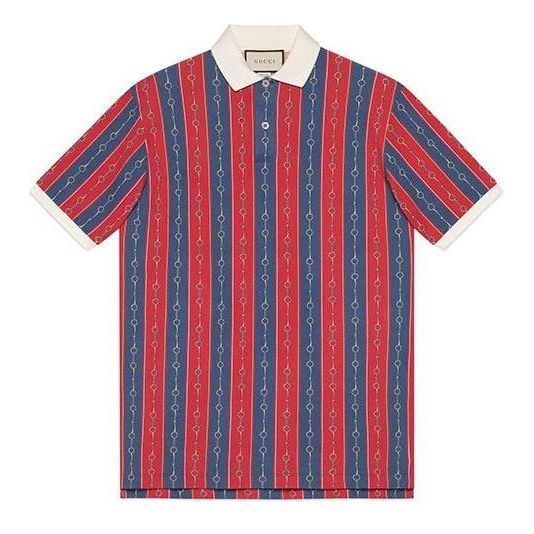 【GUCCI】2000s Horsebit Print Polo Shirt Gucci Horsebit-Print Polo Shirt Gucci