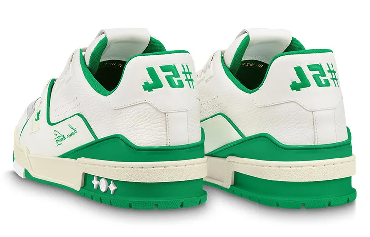 LOUIS VUITTON LV Trainer Sneakers 'White Green' 1ABFAU sold by KicksCrew product image thumbnail 3