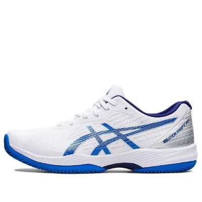 ASICS Solution Swift FF Clay 'White Electric Blue' 1041A299-102 sold by KicksCrew