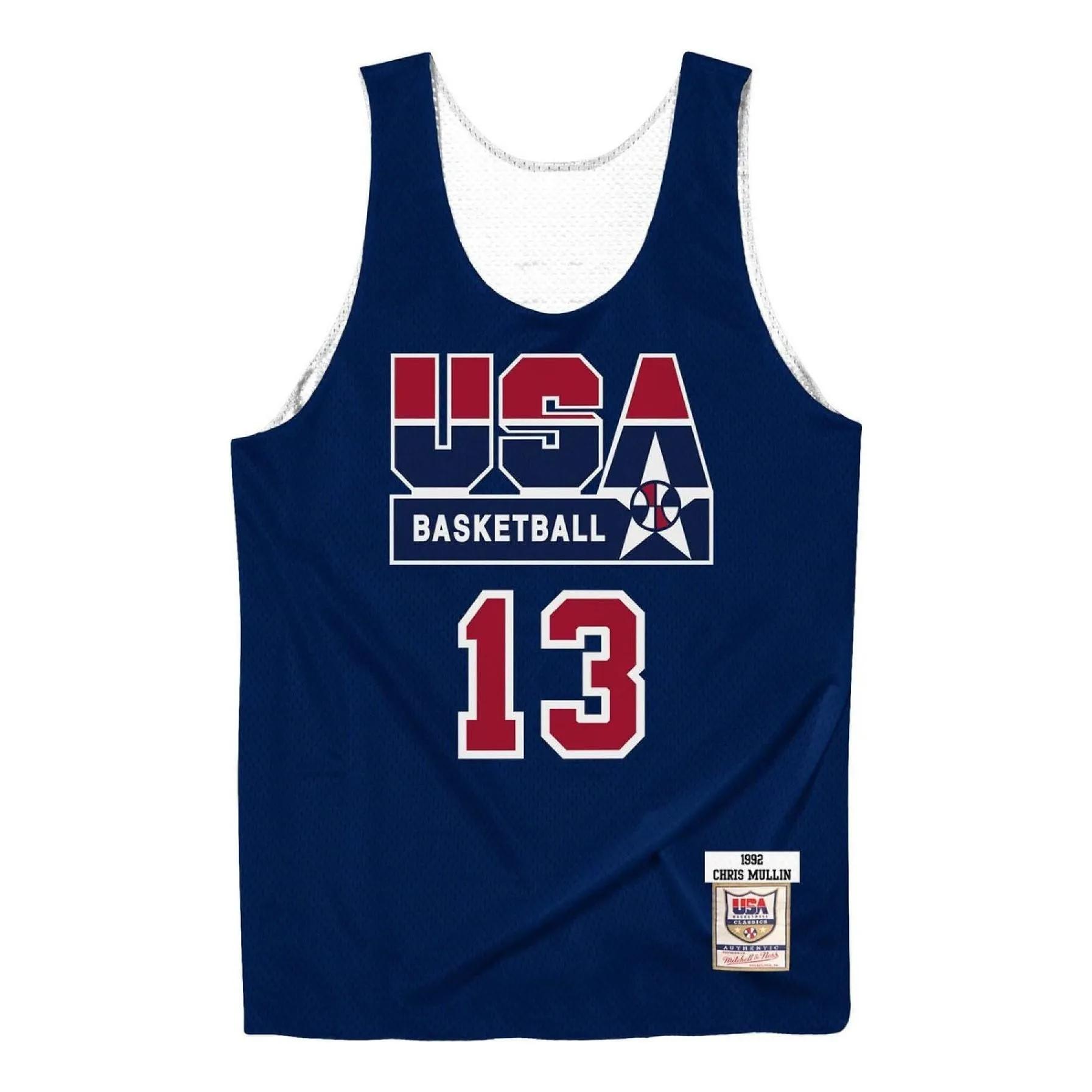 Mitchell & Ness x NBA Reversible Practice Team USA 1992 Jerseys 'Chris Mullin 13' ARPJGS18438-USANAVY92CMU sold by KicksCrew