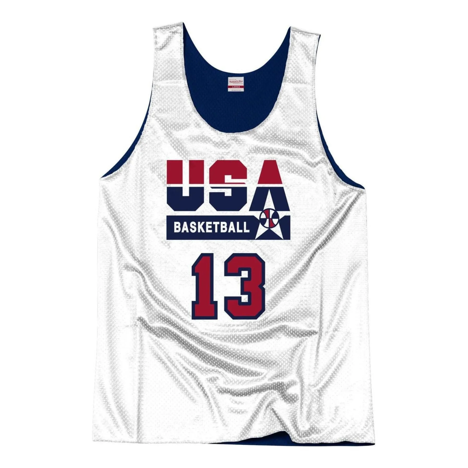 Mitchell & Ness x NBA Reversible Practice Team USA 1992 Jerseys 'Chris Mullin 13' ARPJGS18438-USANAVY92CMU sold by KicksCrew product image thumbnail 3