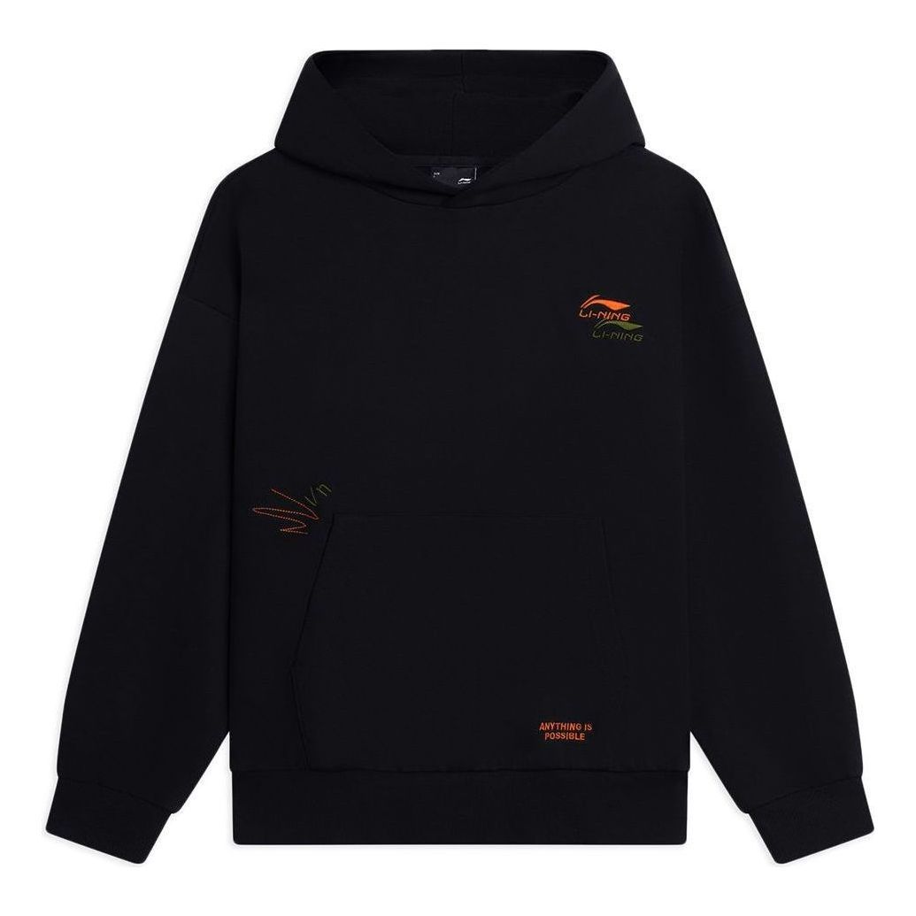 Li-Ning Anything Is Possible Graphic Hoodie 'Black' AWDSF73-9 sold by KicksCrew