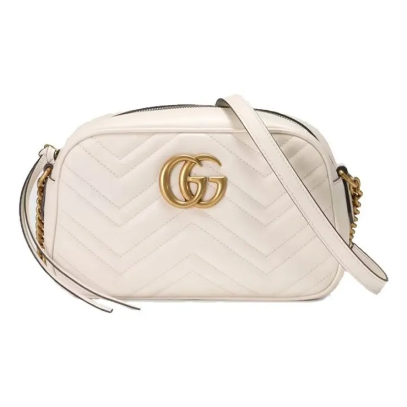 (WMNS) Gucci GG Marmont Small Shoulder Bag 'White' 447632-DTD1T-9022 sold by KicksCrew