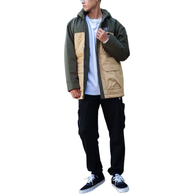 Vans Logo Zip Hooded Jacket 'Tan Green' VN000915YUU sold by KicksCrew product image thumbnail 3