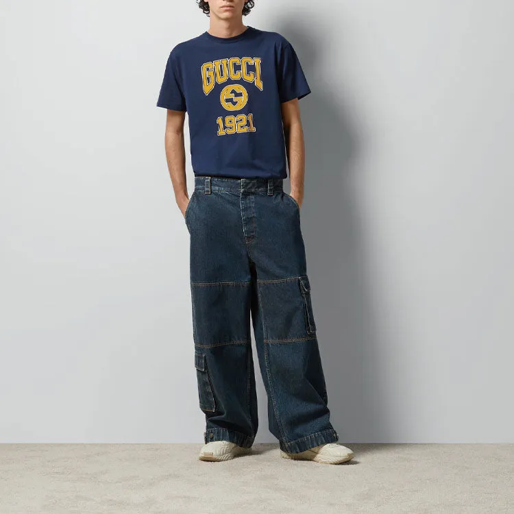 Gucci Cotton Jersey Printed T-Shirt 'Blue' 771758-XJF3R-4622 sold by KicksCrew product image thumbnail 2