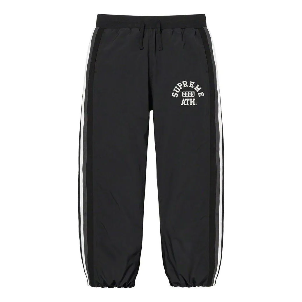 Supreme Applique Track Pants 'Black White' SUP-SS23-188 sold by KicksCrew
