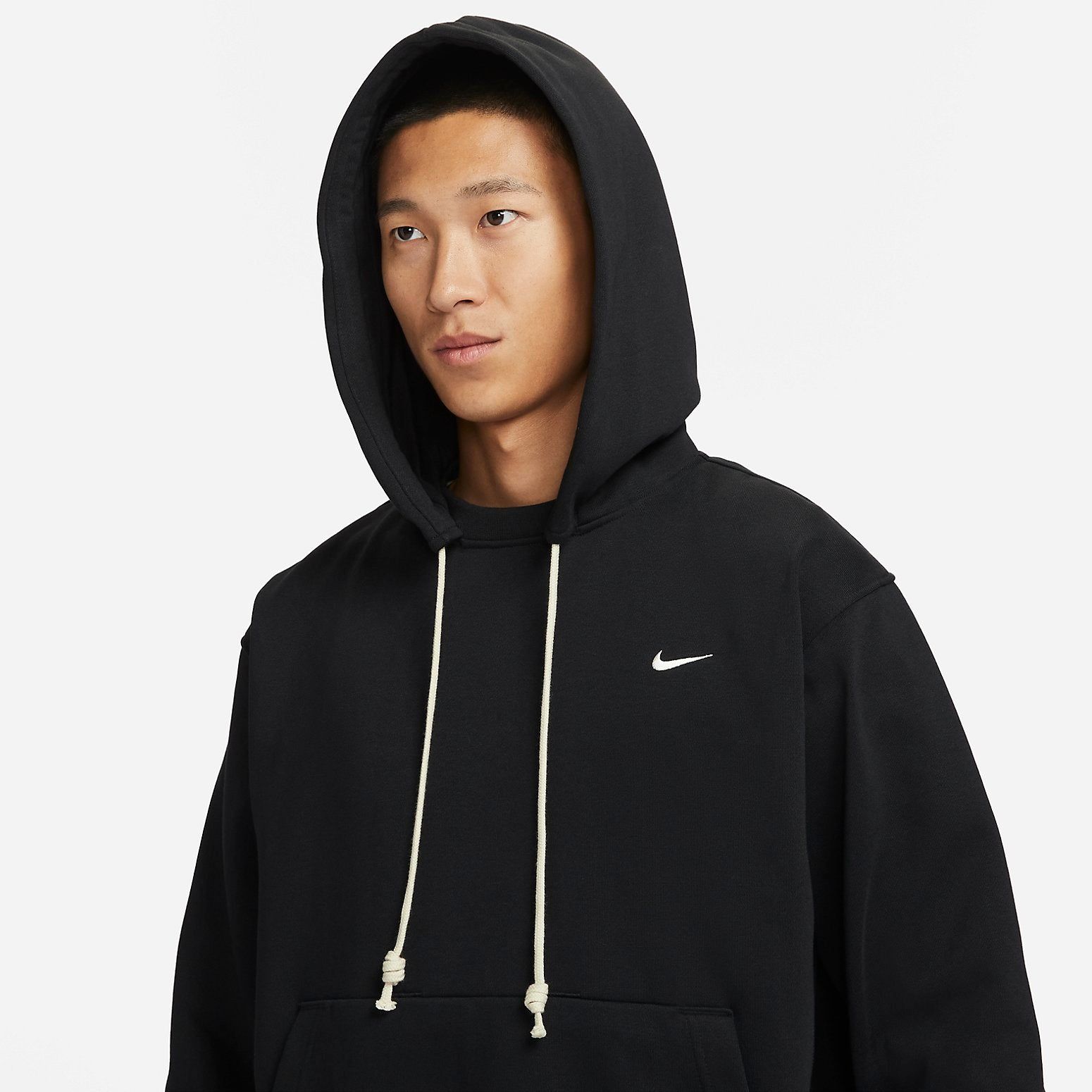 Nike Dri-FIT Logo Hoodie 'Black White' FV4027-010 sold by KicksCrew product image thumbnail 4
