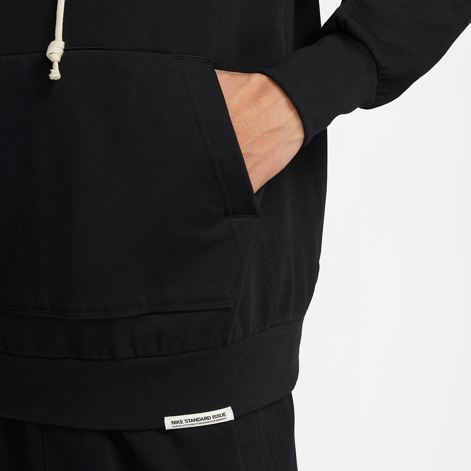 Nike Dri-FIT Logo Hoodie 'Black White' FV4027-010 sold by KicksCrew product image thumbnail 5