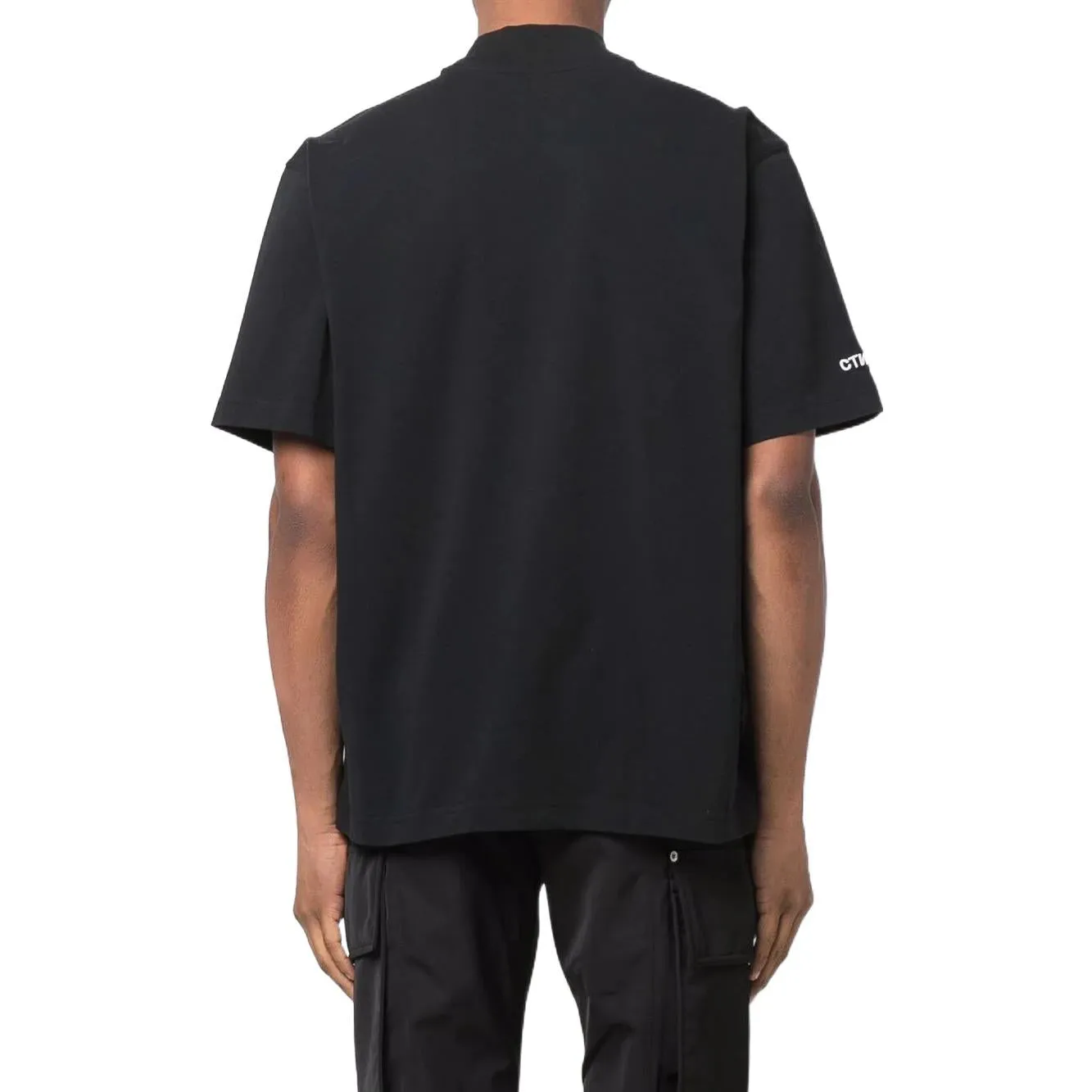 HERON PRESTON CTNMB Turtleneck T-shirt 'Black White' HMAA021C99JER0011001 sold by KicksCrew product image thumbnail 2