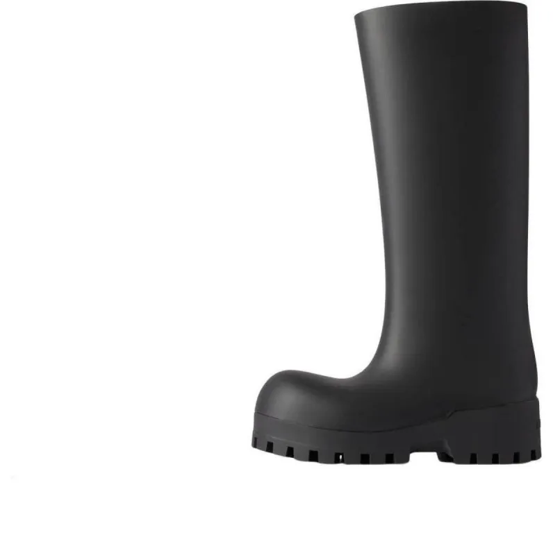 (WMNS) Balenciaga Bulldozer Rainboots 'Black Rubber' 775969W1SA11000 sold by KicksCrew