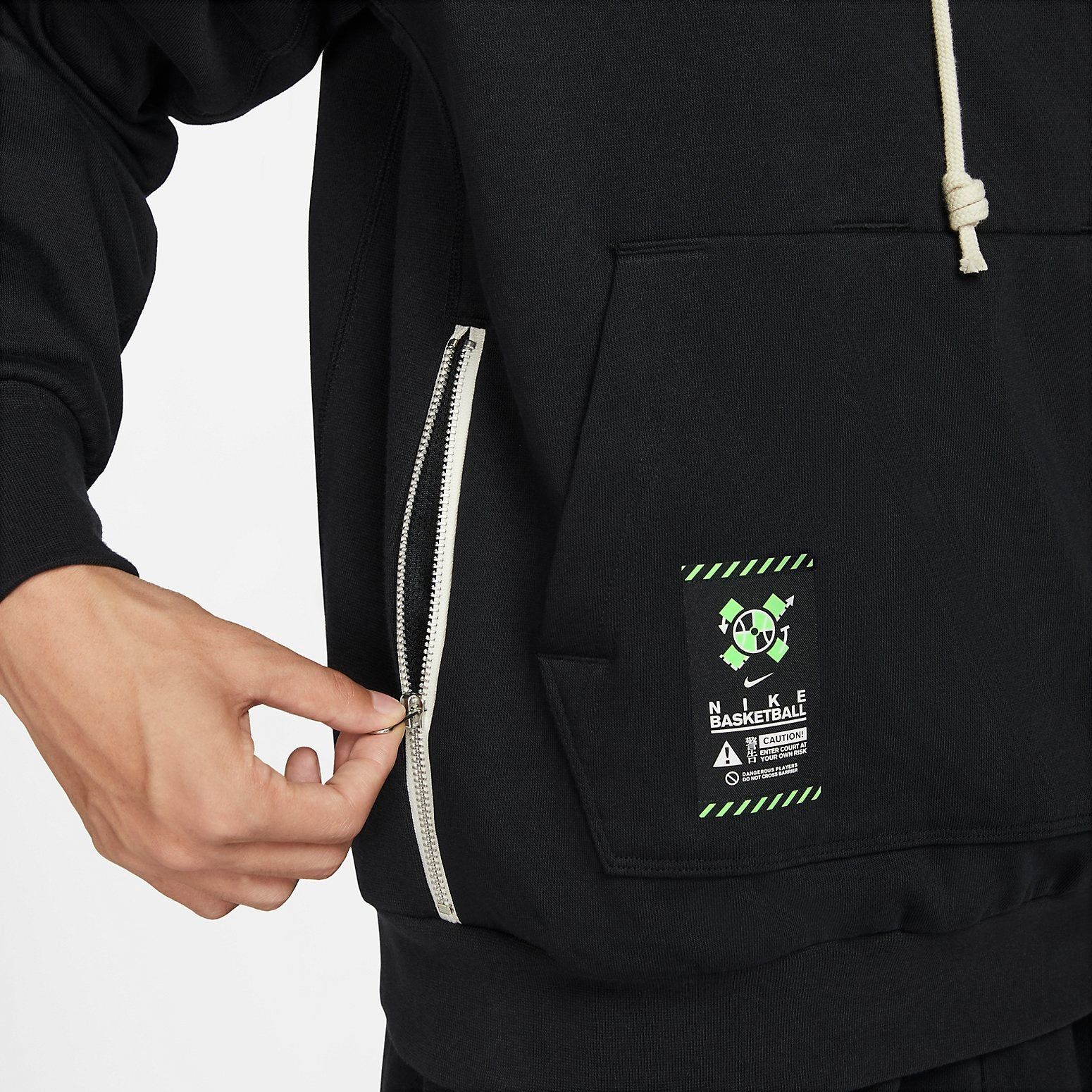 Nike Dri-FIT Logo Hoodie 'Black White' FV4027-010 sold by KicksCrew product image thumbnail 6