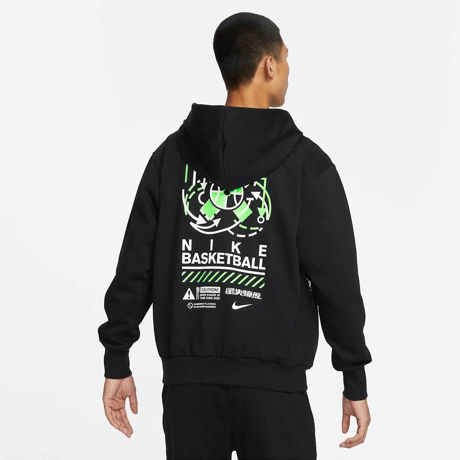 Nike Dri-FIT Logo Hoodie 'Black White' FV4027-010 sold by KicksCrew product image thumbnail 2