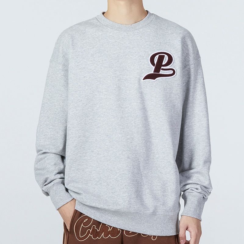Puma Team Crew Logo Sweatshirt 'Grey Burgumdy' 539268-04 sold by KicksCrew product image thumbnail 4