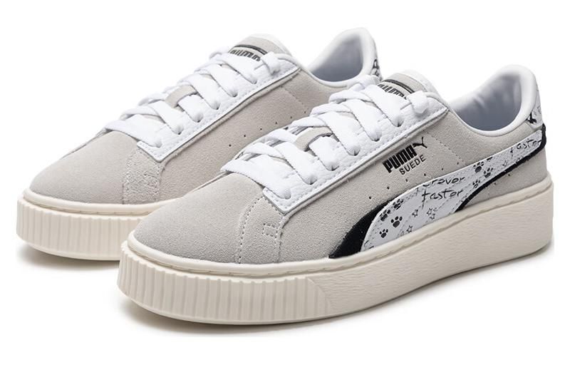 (WMNS) PUMA Suede Platform Draw 'Grey White' 395904-02 sold by KicksCrew product image thumbnail 3