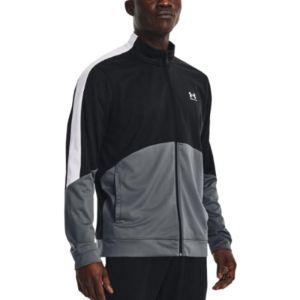 Under Armour Tricot Fashion Training Jacket 'Black Grey' 1373791-001 sold by KicksCrew