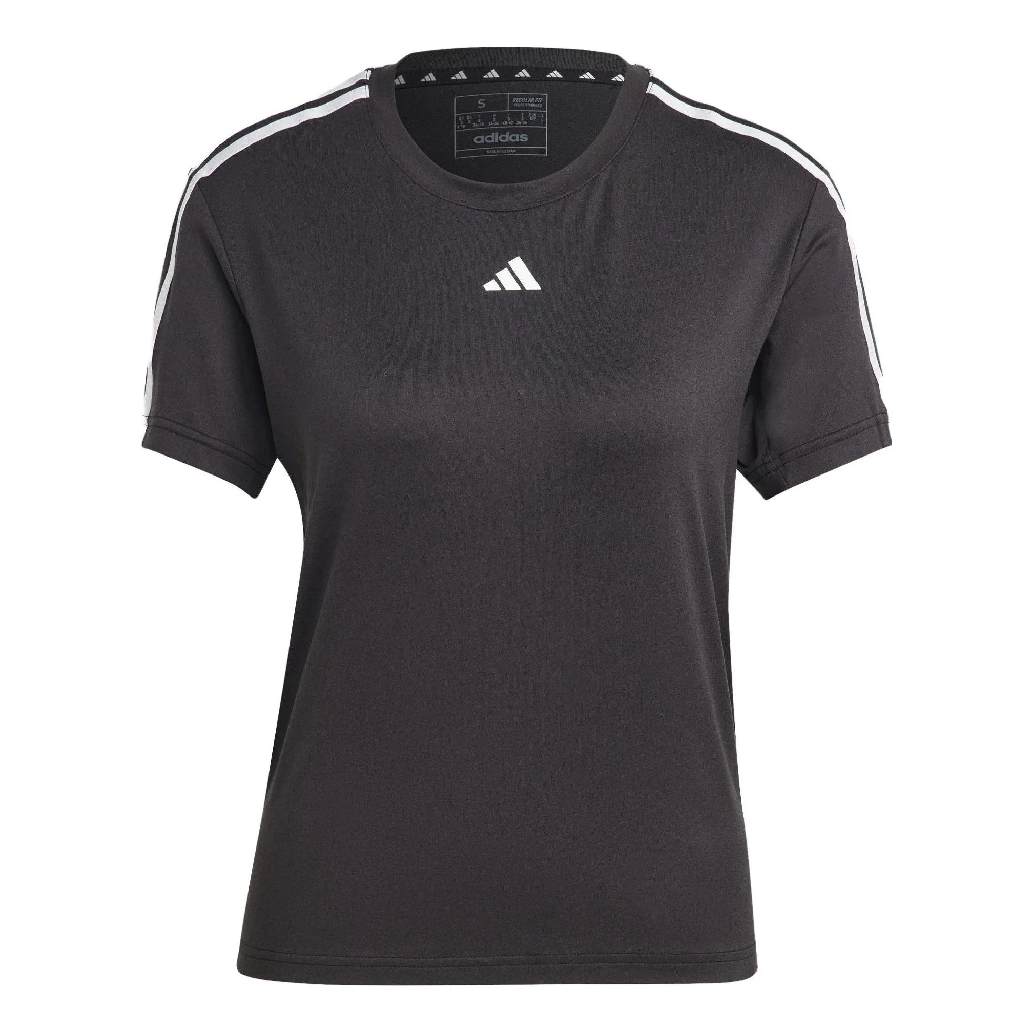 (WMNS) adidas AEROREADY Train Essentials 3-Stripes T-Shirt Asia Sizing 'Black White' IC5039 sold by KicksCrew