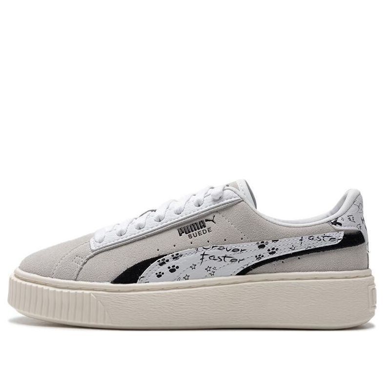 (WMNS) PUMA Suede Platform Draw 'Grey White' 395904-02 sold by KicksCrew