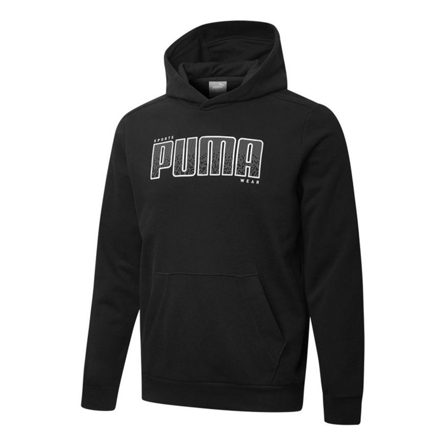 Puma Athletics Logo Hoodie 'Black' 855987-01 sold by KicksCrew