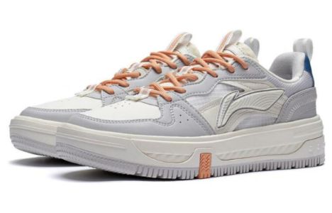 (WMNS) Li-Ning Xingchuan V2 Skate Shoes 'Grey White Orange' AGCT144-3 sold by KicksCrew