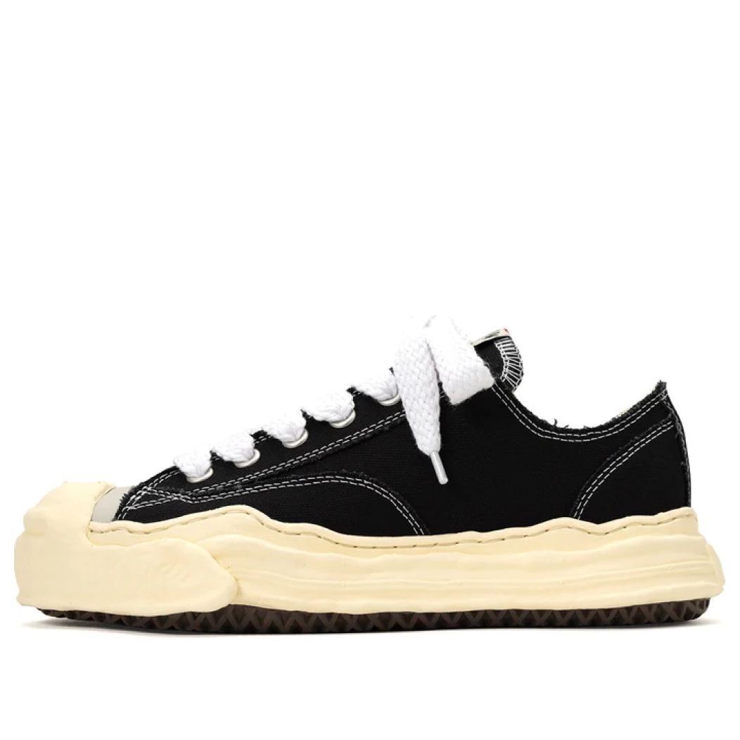 Maison MIHARA YASUHIRO HANK VL OG Sole Canvas Low-top Sneaker 'Black' A09FW734-BLK sold by KicksCrew