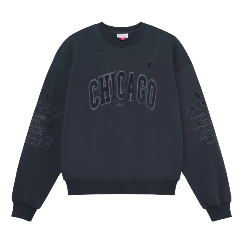 Mitchell & Ness x NBA Chicago Bulls Sweatshirt 'Dark Grey' MNJYFWF22003-CARBON-GARY sold by KicksCrew