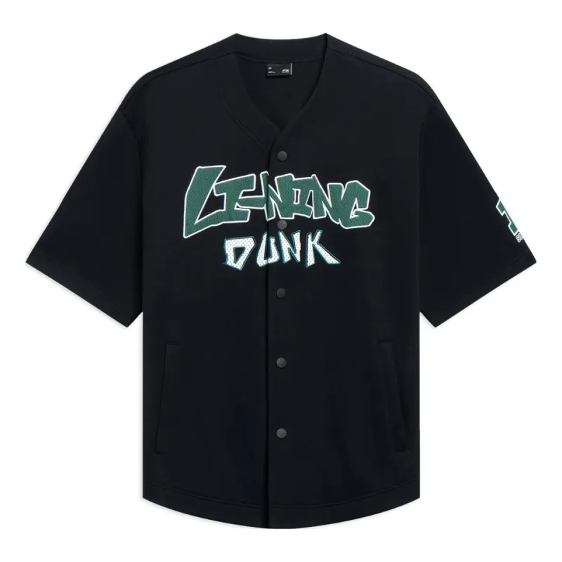 Li-Ning Hoops Graphic Loose Fit Shirt 'Black' AWDT547-1 sold by KicksCrew