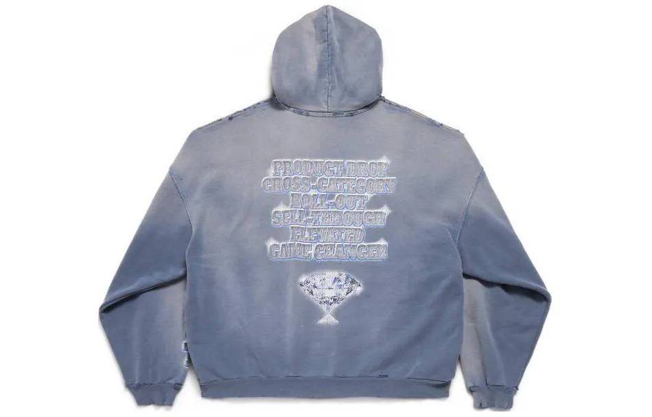 (WMNS) Balenciaga Snbn Hoodie 'Blue' 739024TQVE74108 sold by KicksCrew product image thumbnail 2