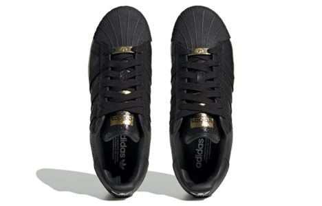 Adidas Originals Superstar XLG Shoes 'Core Black Gold Metallic' IE5195 sold by KicksCrew