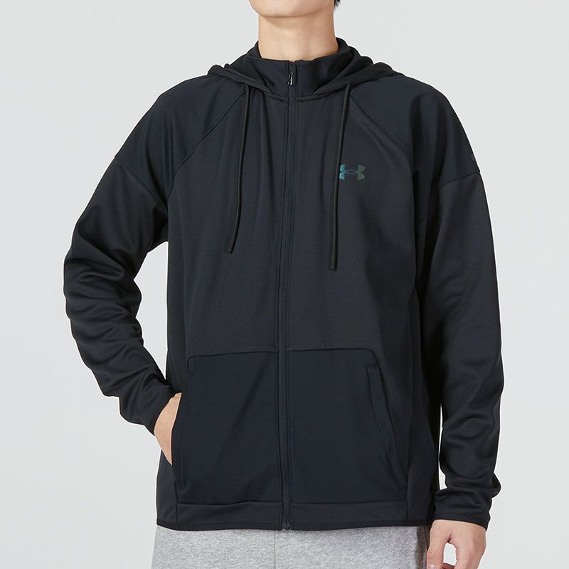 Under Armour RUSH Warm-Up Full-Zip Hoodie Jacket 'Black' 1373719-001 sold by KicksCrew product image thumbnail 4