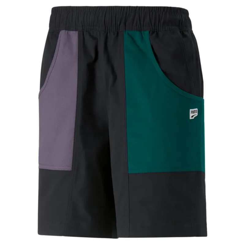 PUMA Downtown Shorts 'Black Green Purple' 535674-51 sold by KicksCrew