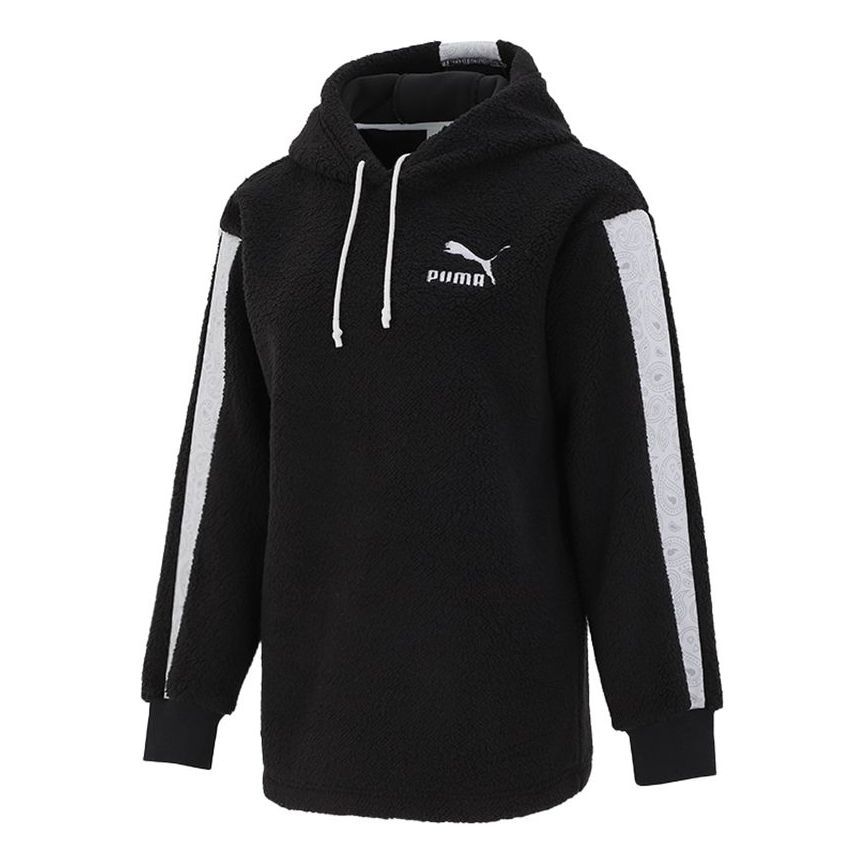(WMNS) Puma Sherpa Hoodie 'Black White' 534985-01 sold by KicksCrew
