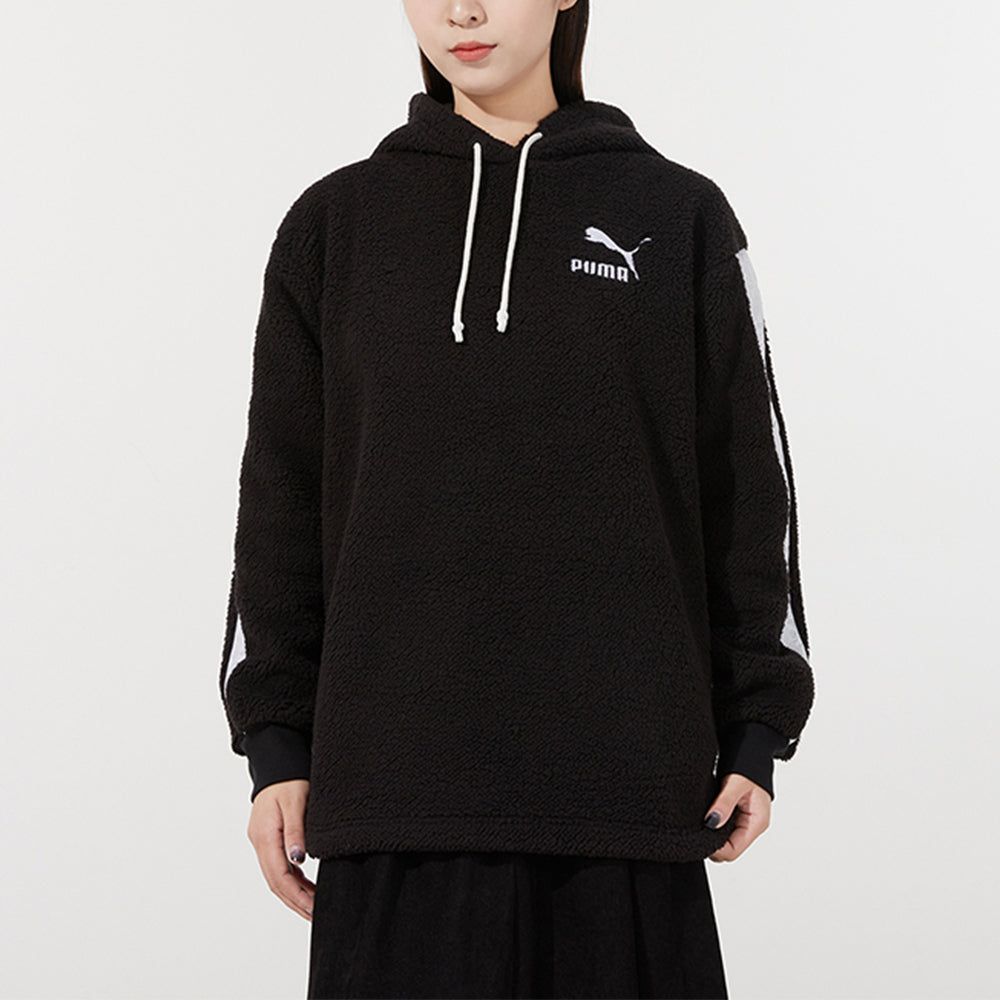 (WMNS) Puma Sherpa Hoodie 'Black White' 534985-01 sold by KicksCrew product image thumbnail 2