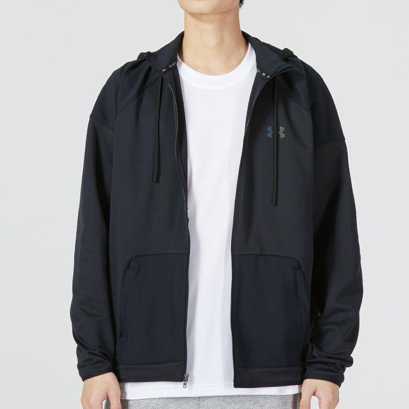 Under Armour RUSH Warm-Up Full-Zip Hoodie Jacket 'Black' 1373719-001 sold by KicksCrew product image thumbnail 3