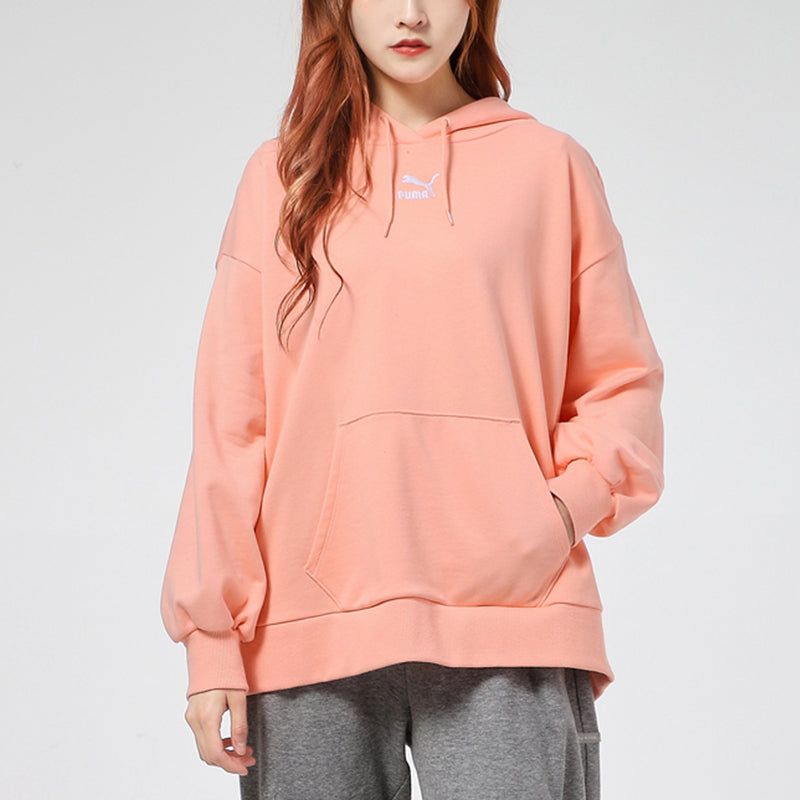 (WMNS) Puma Classics Oversized Hoodie 'Pink White' 532283-26 sold by KicksCrew product image thumbnail 3