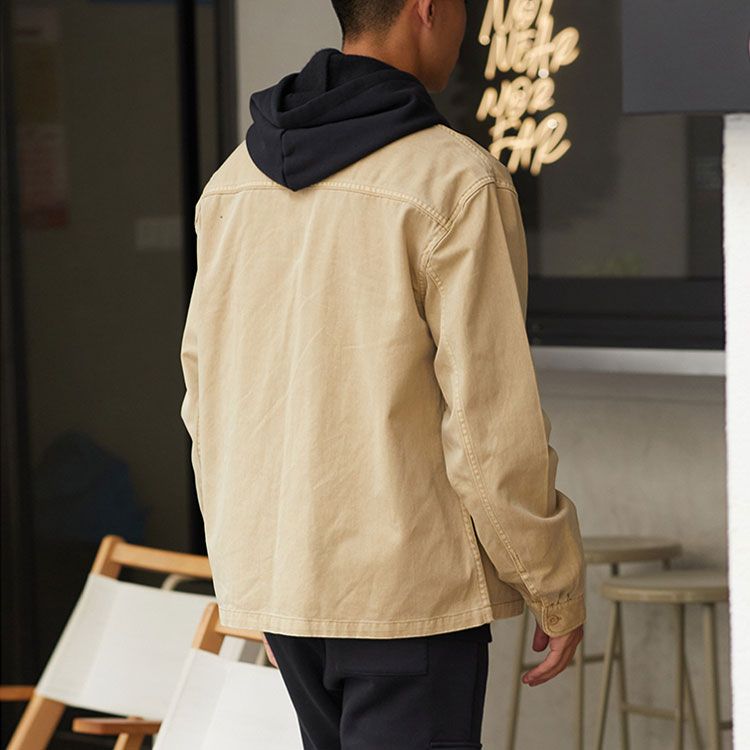 Converse Washed Canvas Full Zip Work Shirt 'Nomad Khaki' 10022303-A01 sold by KicksCrew product image thumbnail 4